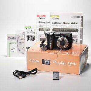 Canon Powershot A640 Digital Camera 10.0MP 4x Optical Zoom Video 32GB SD MINT